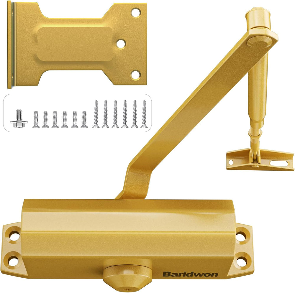 Commercial Grade Door Arm, Dullgolden Finish, Large Size High Traffic (Malls/...
