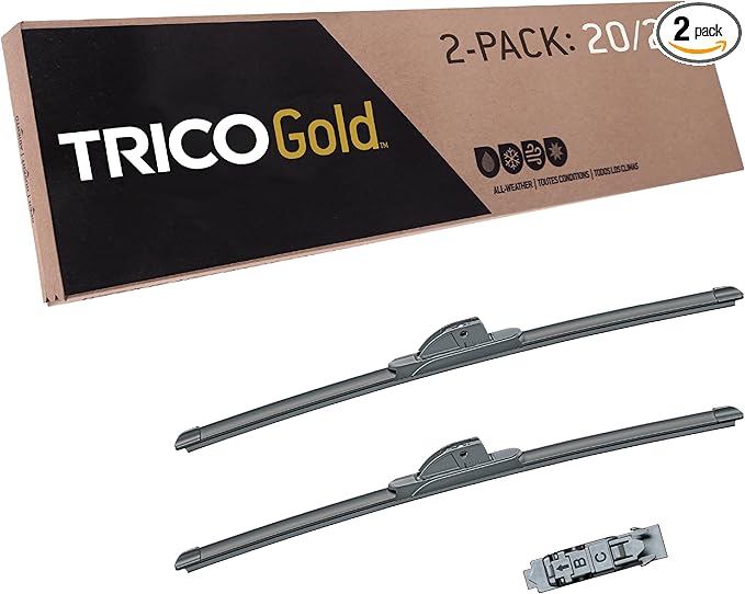 TRICO Gold™ 20 & 20 Inch Pack of 2 Automotive Replacement Windshield Wiper