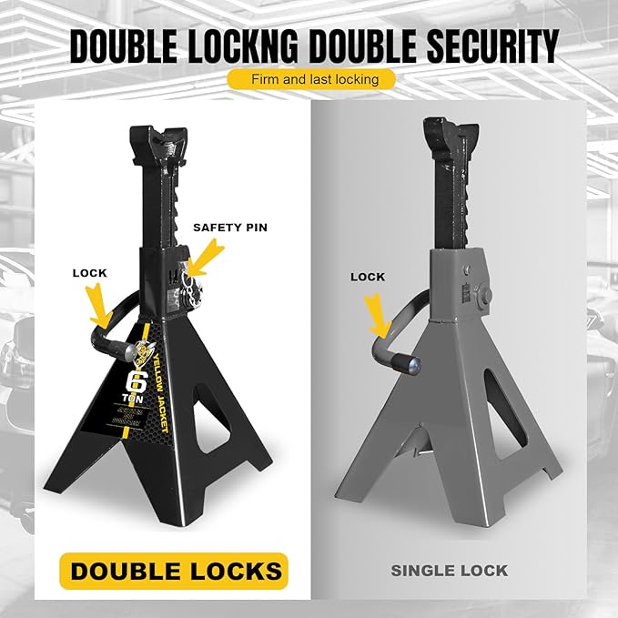 YELLOW JACKET Jack Stands 6 Ton