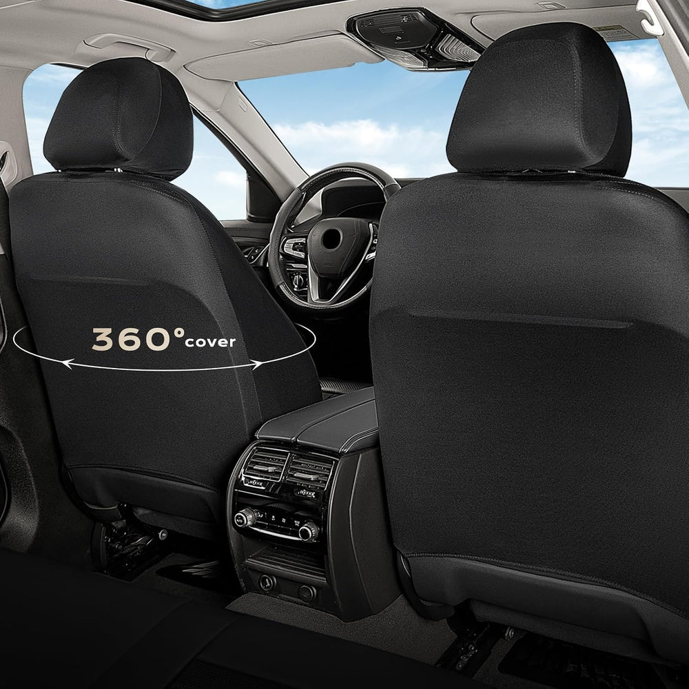 Car Seat Covers Full Set, Memory Foam Leather Car Seat Covers, Automotive Fro...