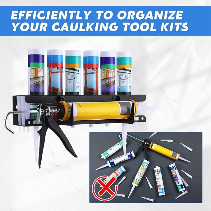 Hicarer 2 Packs Caulking Tube and Gun Holder Caulking Gun Storage Rack