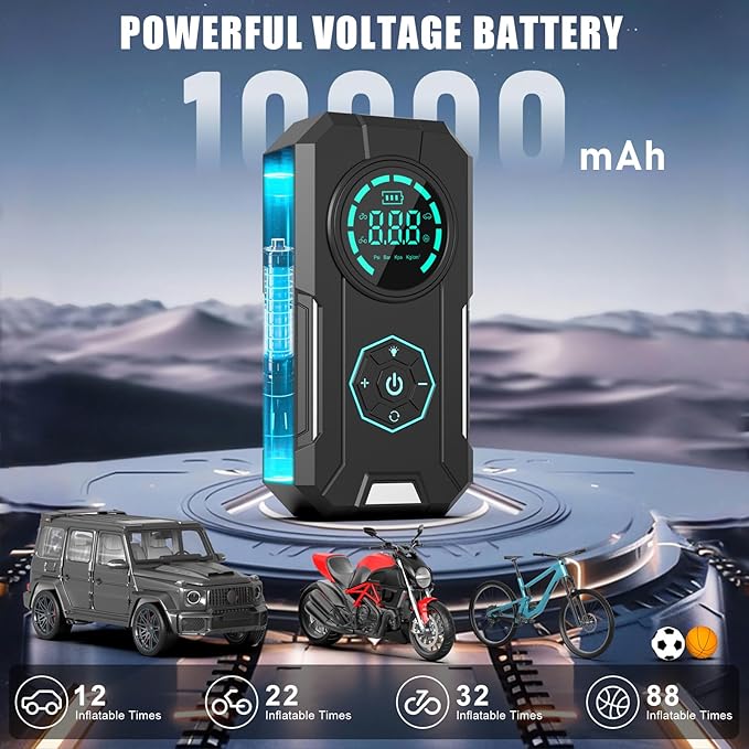 Tire Inflator Portable Air Compressor, 5X Faster Portable Air Compressor