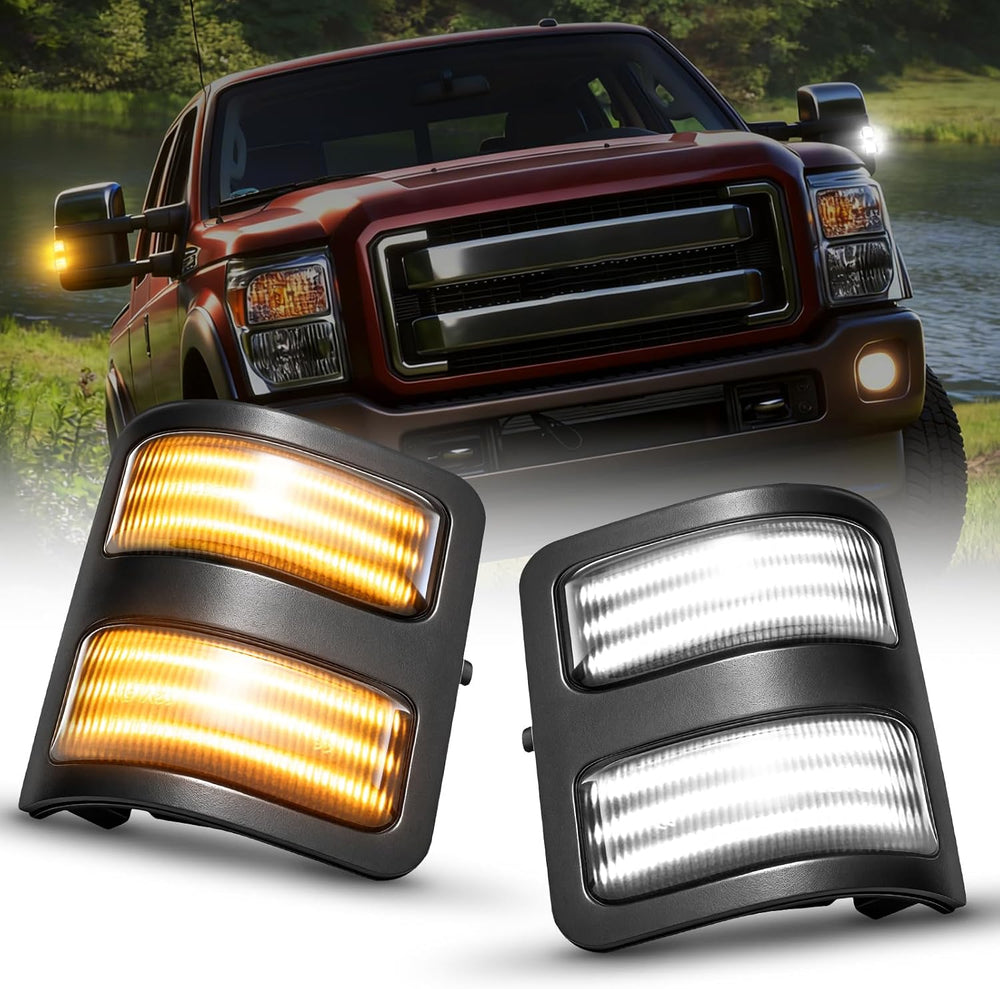 AUTOONE LED Sequential Switchback Side Mirror Marker Lights For 2008-2016 F25...