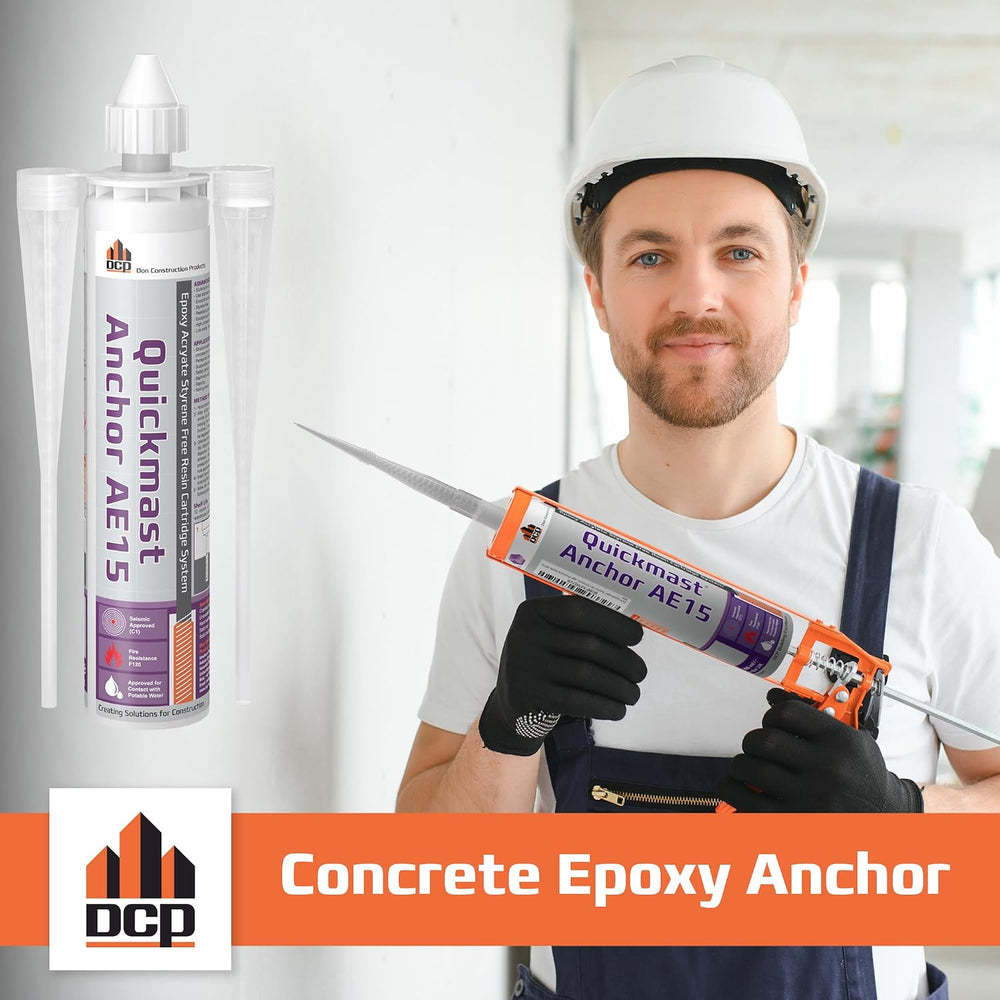 DCP Quickmast AE15 Concrete Epoxy for Rebar and Rods 12-Pack – High-Strength ...
