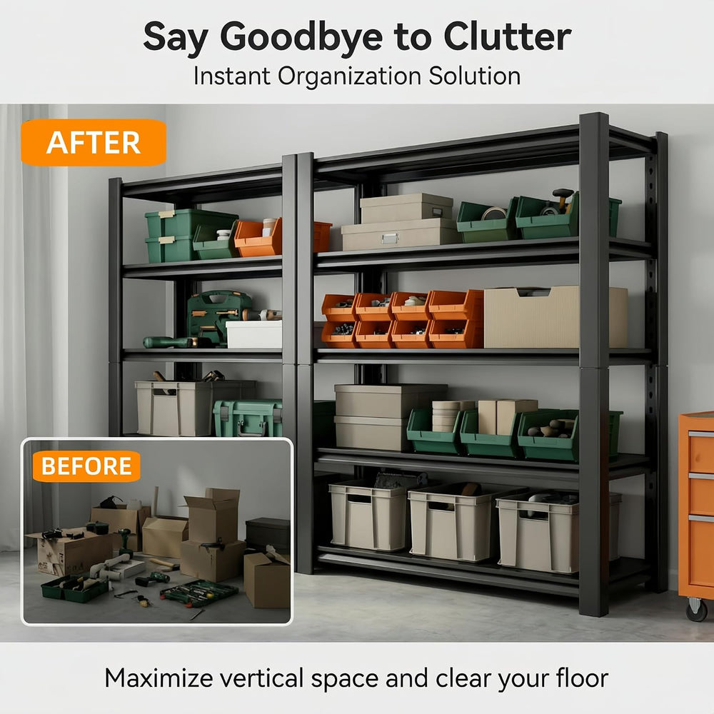 Garage Shelves,5-Tier Adjustable Shelving Units and storagefor Garage