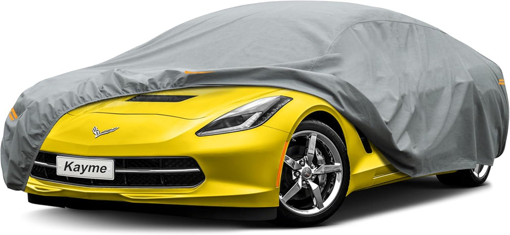 Kayme Heavy Duty Car Cover Waterproof All Weather, Full Exterior Covers Sun