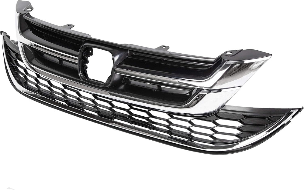 KUAFU Front Bumper Upper & Lower Grille Grill Compatible with 2010-2011 H...