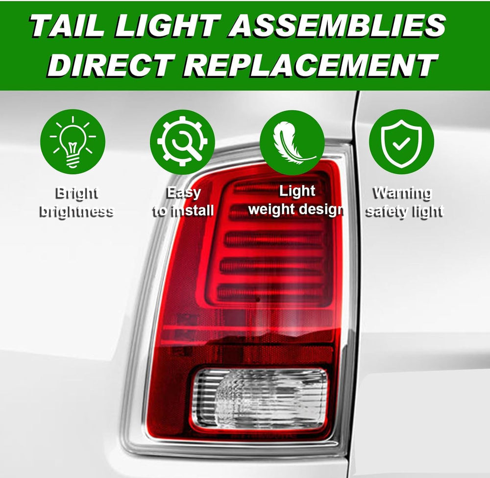Lochnchn LED Tail Light Assembly Compatible with 2013-2018 Dodge Ram 1500,201...