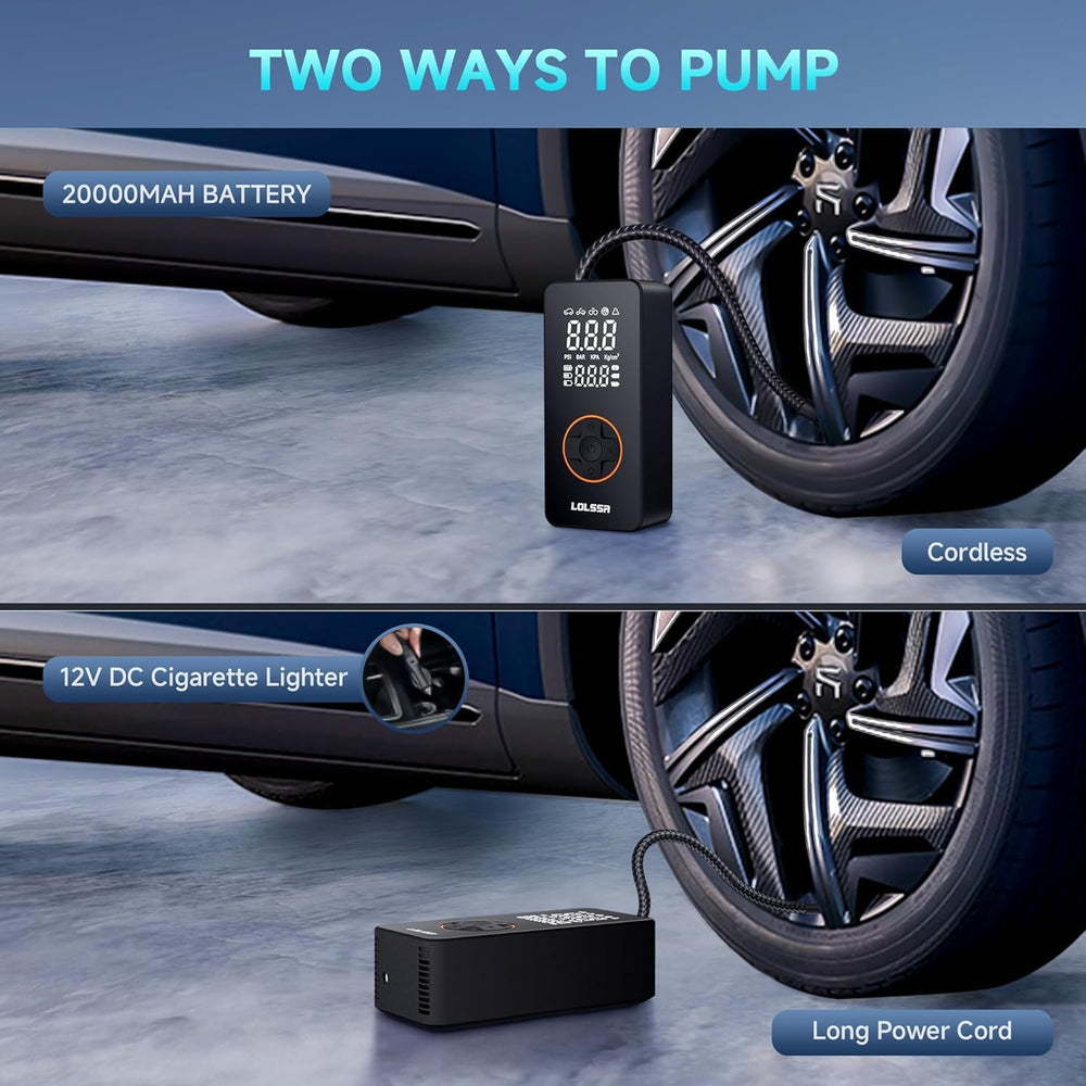 Tire Inflator Portable Air Compressor, 150PSI Electric Tire Pump for Car