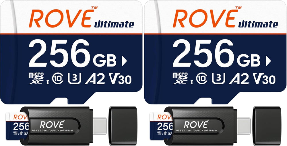 ROVE Ultimate Micro SD Card microSDXC 256GB Memory Card with USB 3.2 Type C C...