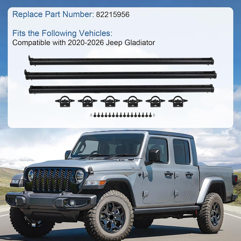 Trail Rail System Truck Bed Tie Down Rail for 2020-2026 Jeep Gladiator