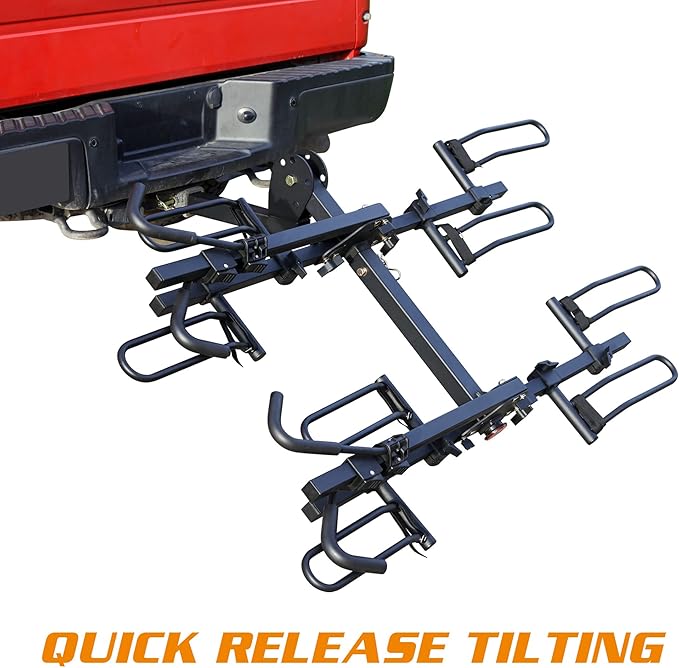 Young 4-Bike Rack Hitch Mount Platform Style Carrier