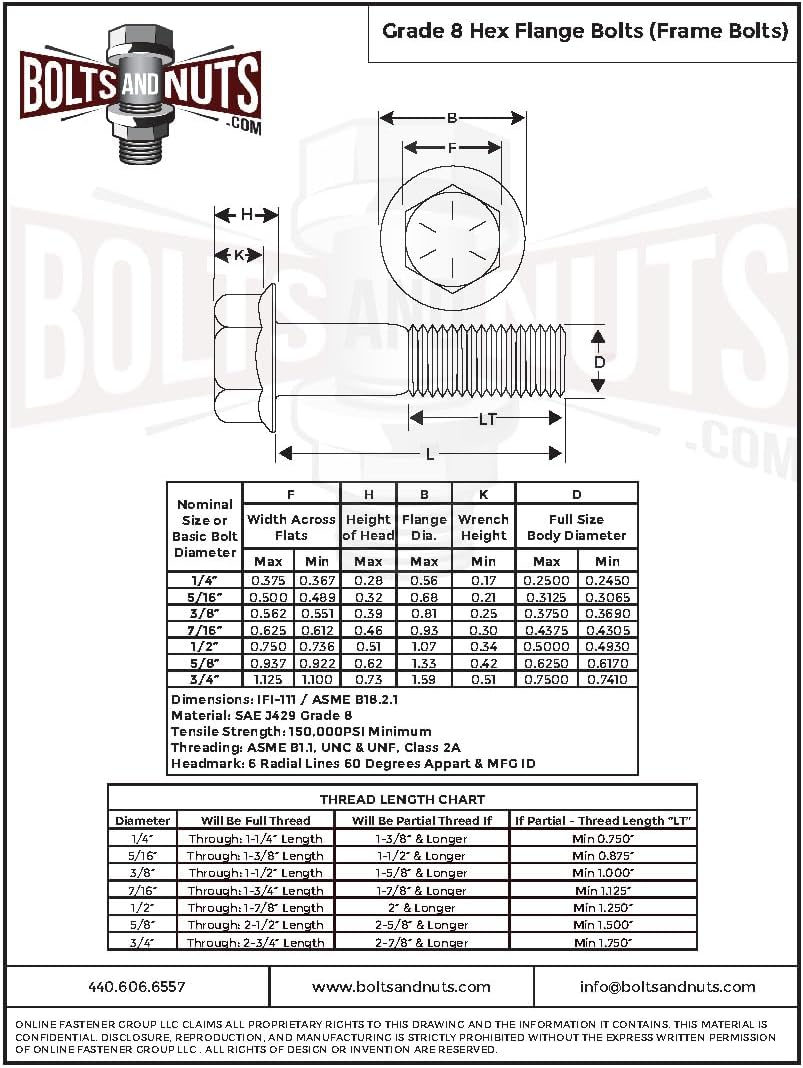 (50 Pieces) 3/8-16x1-1/4 Grade 8 Hex Flange Bolts Screws UNC Coarse Full Thre...