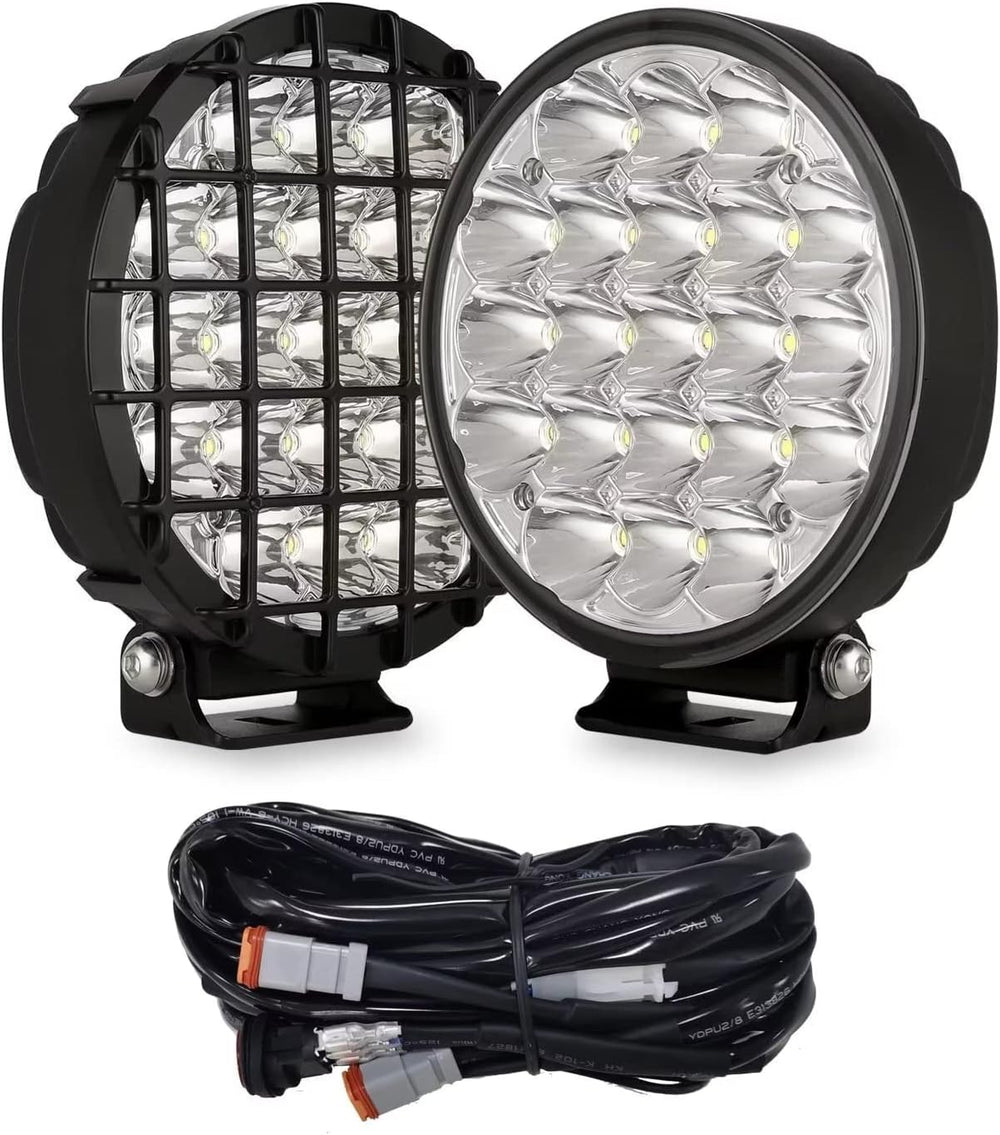 BIGLION.X 6-Inch Round LED Offroad Light 2pcs 210W 32000LM Super Bright Spot ...