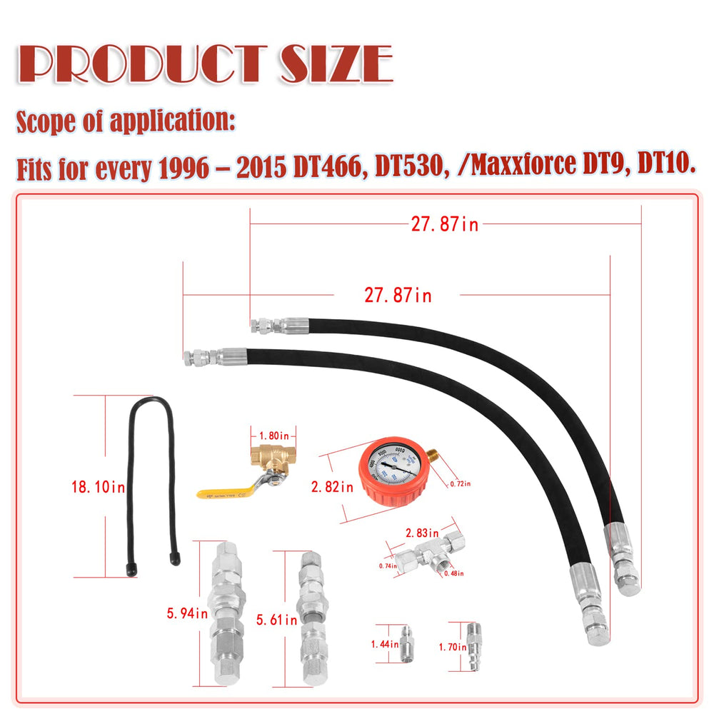 Hpop Test Tool Kit High Pressure Oil for DT466 DT530 / for International Maxx...