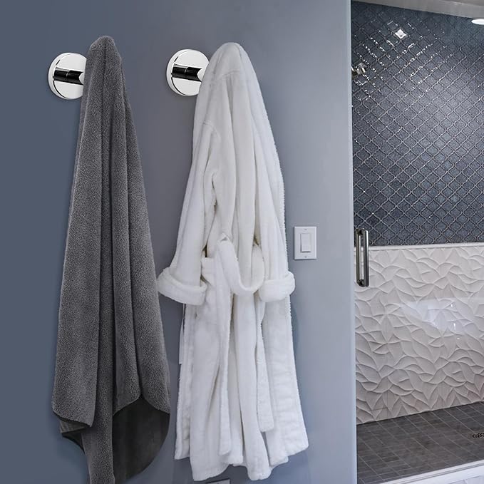 NearMoon Bath Towel Hooks- SUS 304 Stainless Steel Robe Hook Holder, Heavy Du...