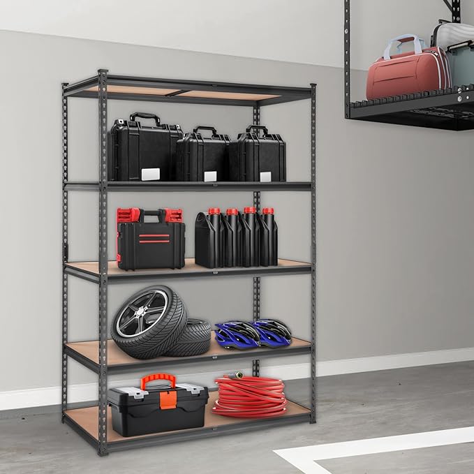 VEVOR Storage Shelving Unit, 5-Tier Adjustable Storage Shelves, Metal Shelves