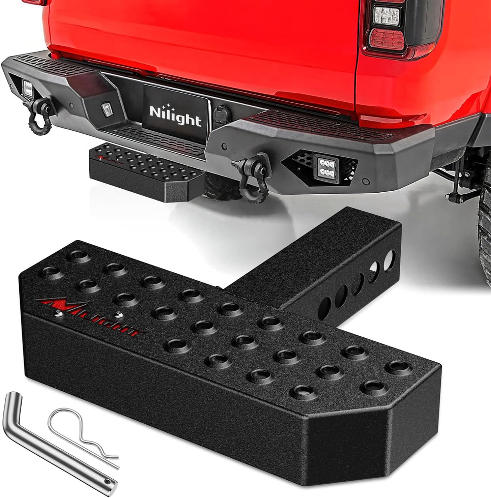 Nilight 11.9" Hitch Step with 2" Hitch Receiver for Pickup Truck Ca...