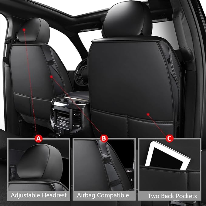 MIROZO Dodge Ram Seat Covers Full Set