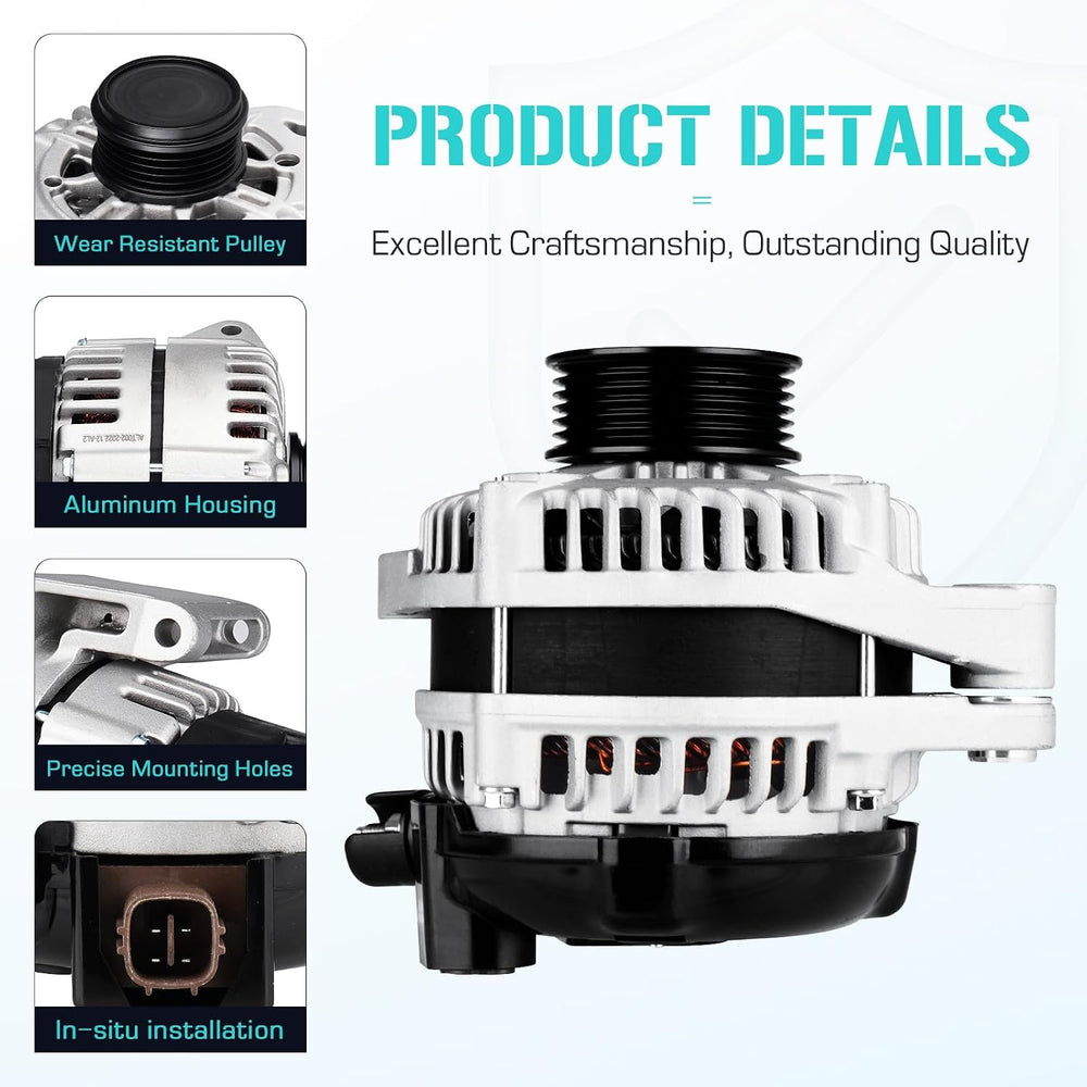 New Alternator Fit for Acura MDX 3.5L 3.7L 2003-2009, Fits for Honda Odyssey ...