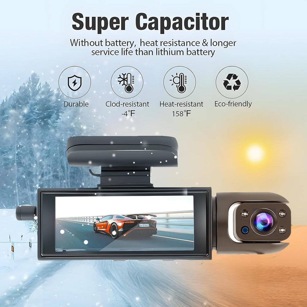 Dashcam Front and Inside,Car Camera Dash Cam for Cars,Driving Recorder with I...