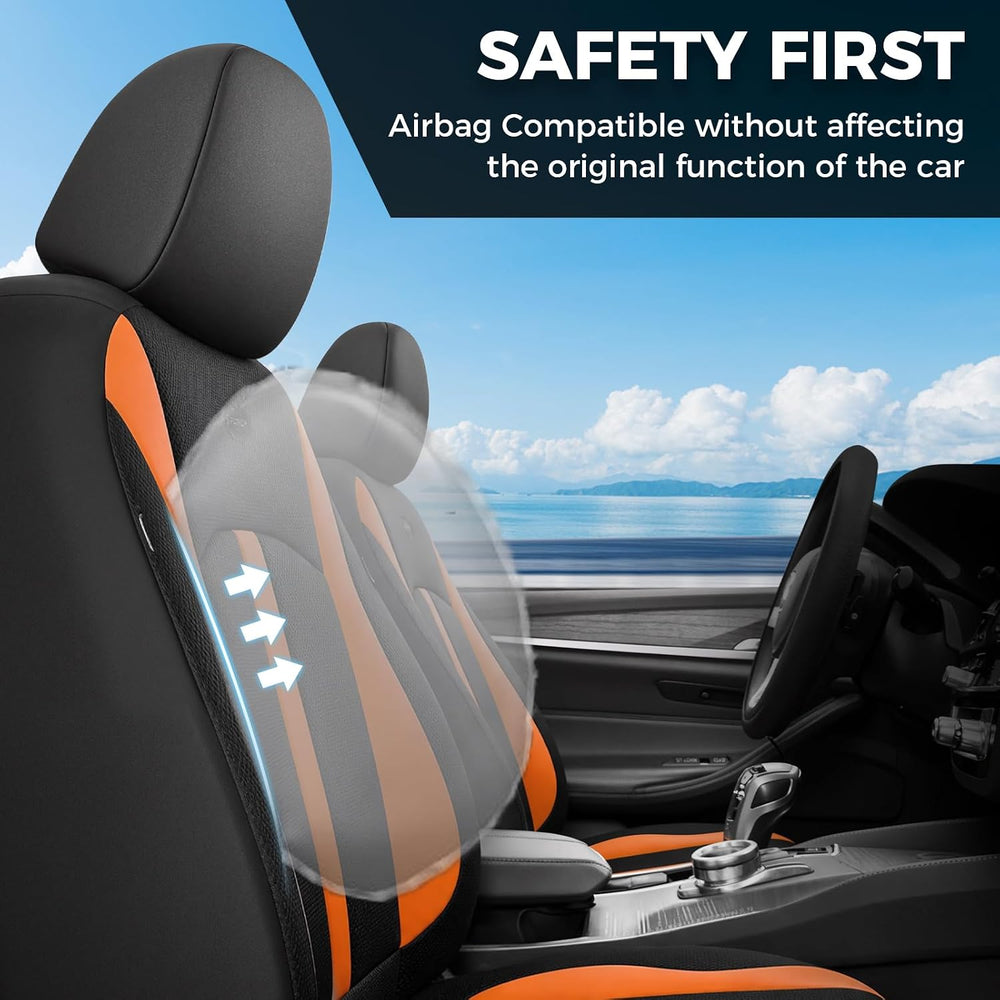 Car Seat Covers, Breathable Mesh Automotive Seat Cover Full Sets, Front Seat ...