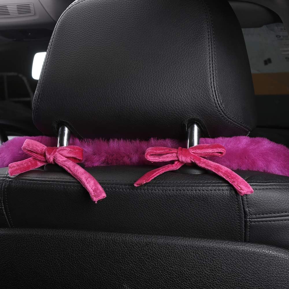 Fuzzy Sheepskin Car Seat Cover for Soft Fur Genuine Wool Cushion