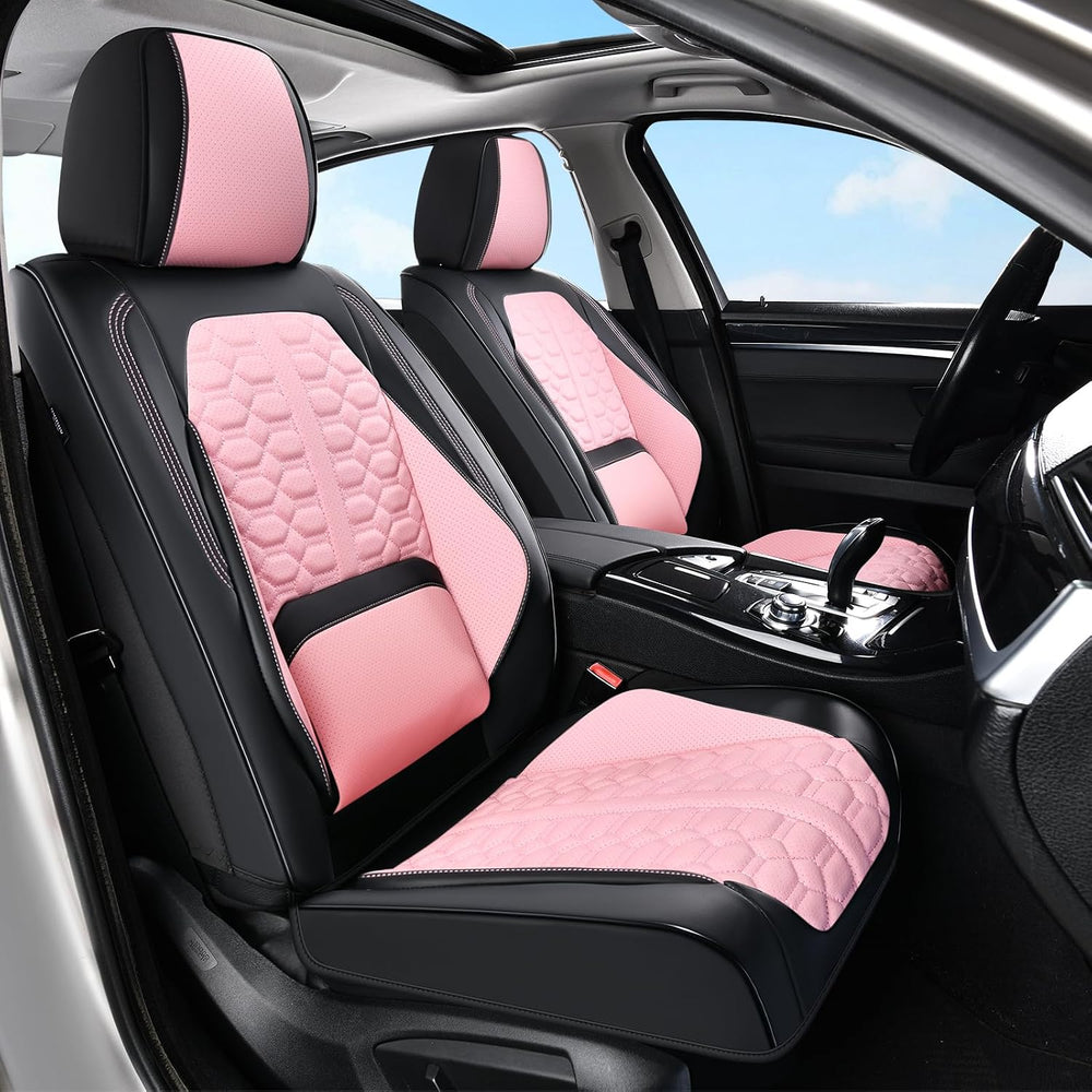 Huidasource Leather Seat Covers Full Set, Front and Rear Car Seat Covers, Ful...