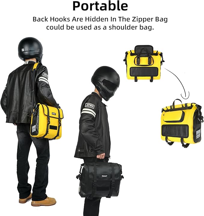Rhinowalk Motorcycle Saddlebags, Waterproof Saddlebags, Quick Release 15L