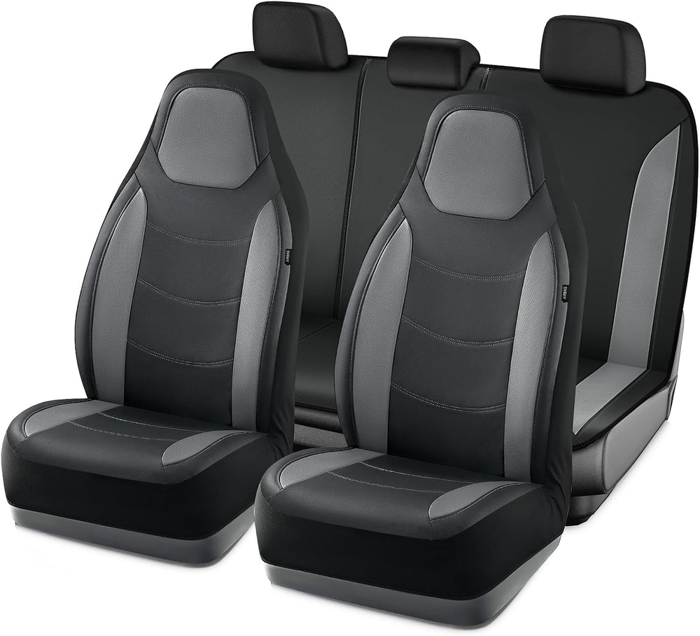 Road Comforts Car Seat Covers Full Set, Premium Leather Seat Covers for Most ...