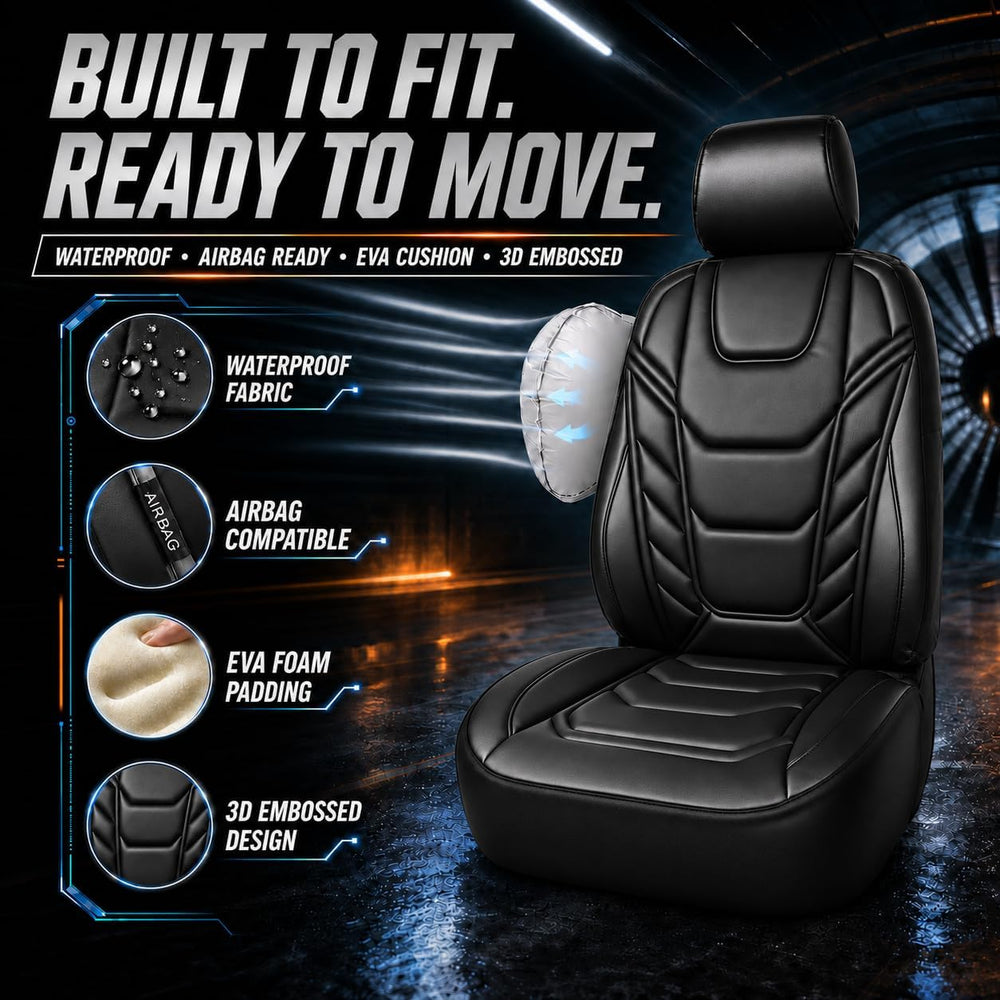 Car Seat Covers Front Seats, 3D Foam Leather,Front Seat Covers for Car,Univer...
