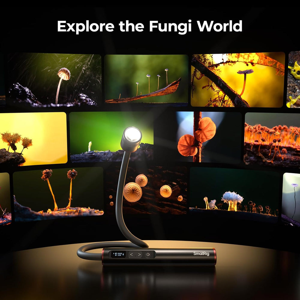 SmallRig RM 01B Macro LED Bendy Light for Fungi Photography, 1800K-7500K