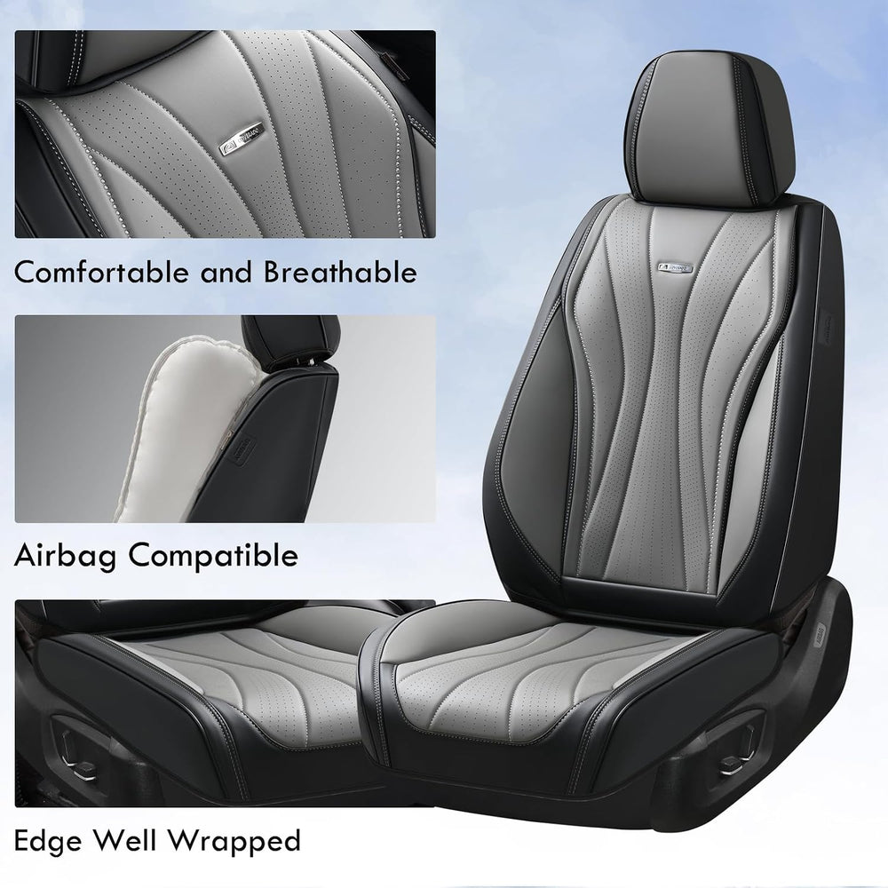 Coverado Car Seat Covers, 5 Seat Front and Back Seat Covers, Waterproof Seat ...