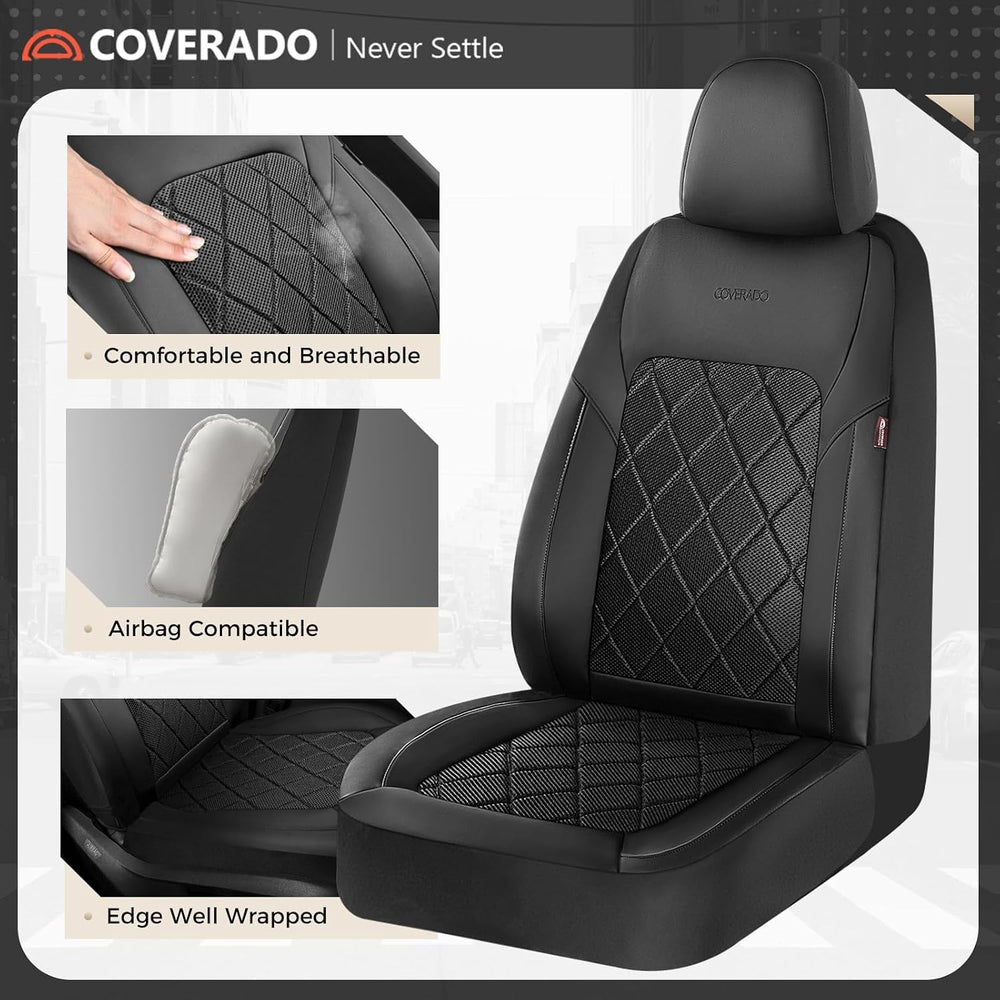 Coverado Car Seat Covers, Front Seat Covers, 2 Front Automotive Seat Cover, M...