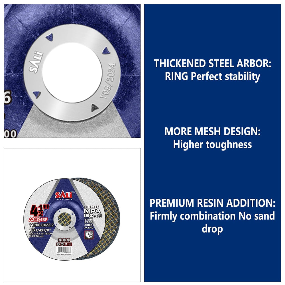SALI 50 Pack 4-1/2 Inch Grinding Wheels for General Purpose Metal & Stain...