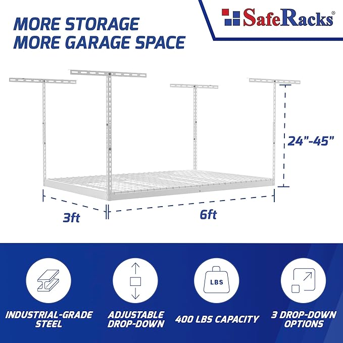 SafeRacks Overhead Garage Storage Rack