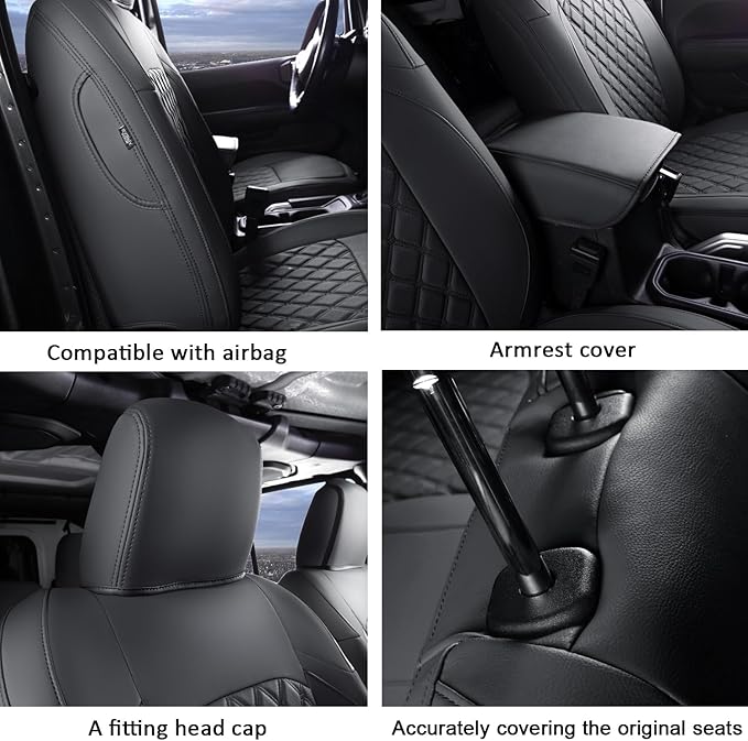 GIANT PANDA Customized Front Car Seat Covers