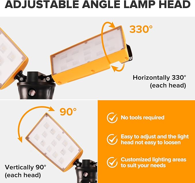LUTEC 【Upgraded】 6290Pro 15000 Lumen 105 Watt Dual-Head LED Work Light
