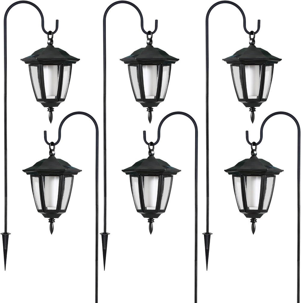 Dynaming 6 Pack Solar Flame Hanging Lights Outdoor, Halloween Solar Flickerin...