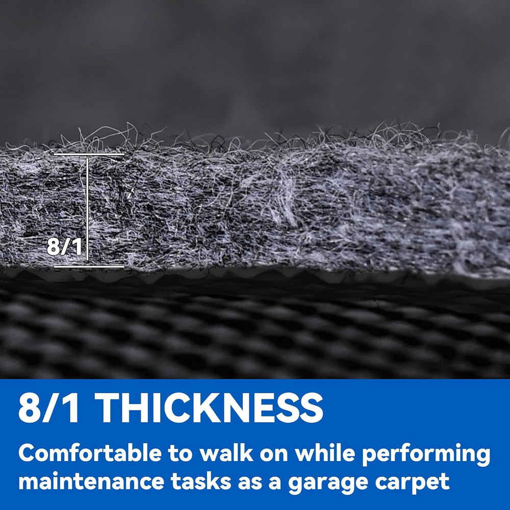 Garage Floor Mat, 5 x 6 Ft Waterproof Mat with Non-Slip Backing, Reusable Abs...