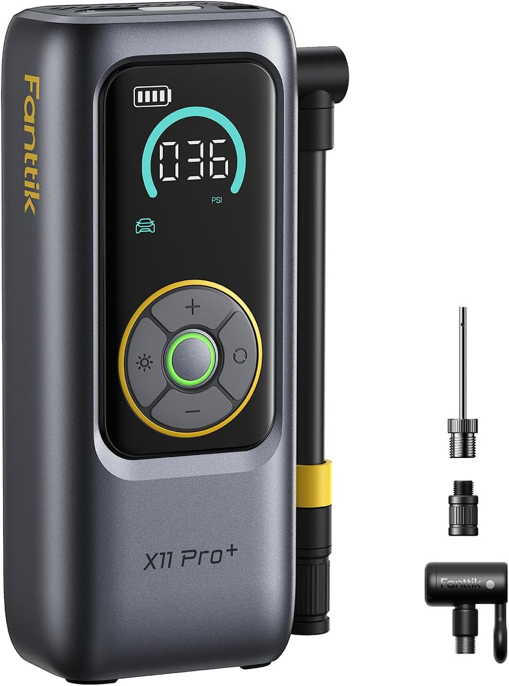 Fanttik X11 Pro+ Portable Tire Inflator, 39s Fast Inflate for Compact Car