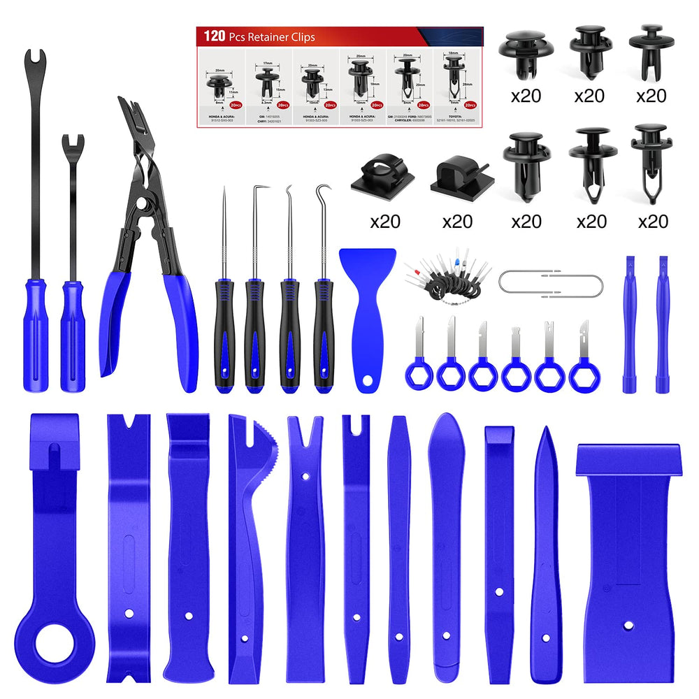 Nilight 200Pcs Trim Removal Tool, Auto Push Pin Bumper Retainer Clip Set