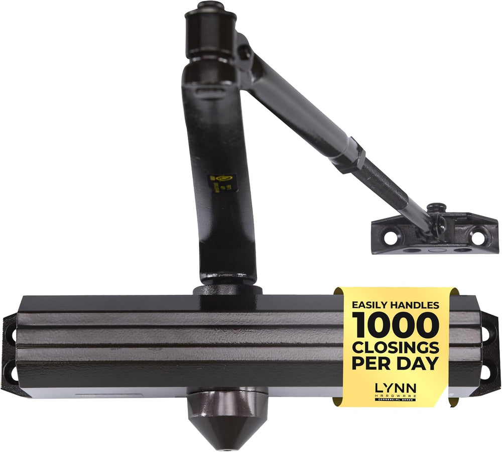 LYNN HARDWARE Medium/Heavy Duty Commercial Door Closer with Speed Controls
