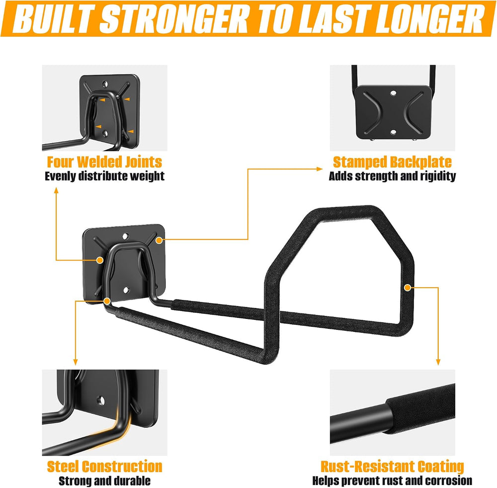 Garage Storage Hooks, Heavy Duty Wall Mount Tool Organizer Rack