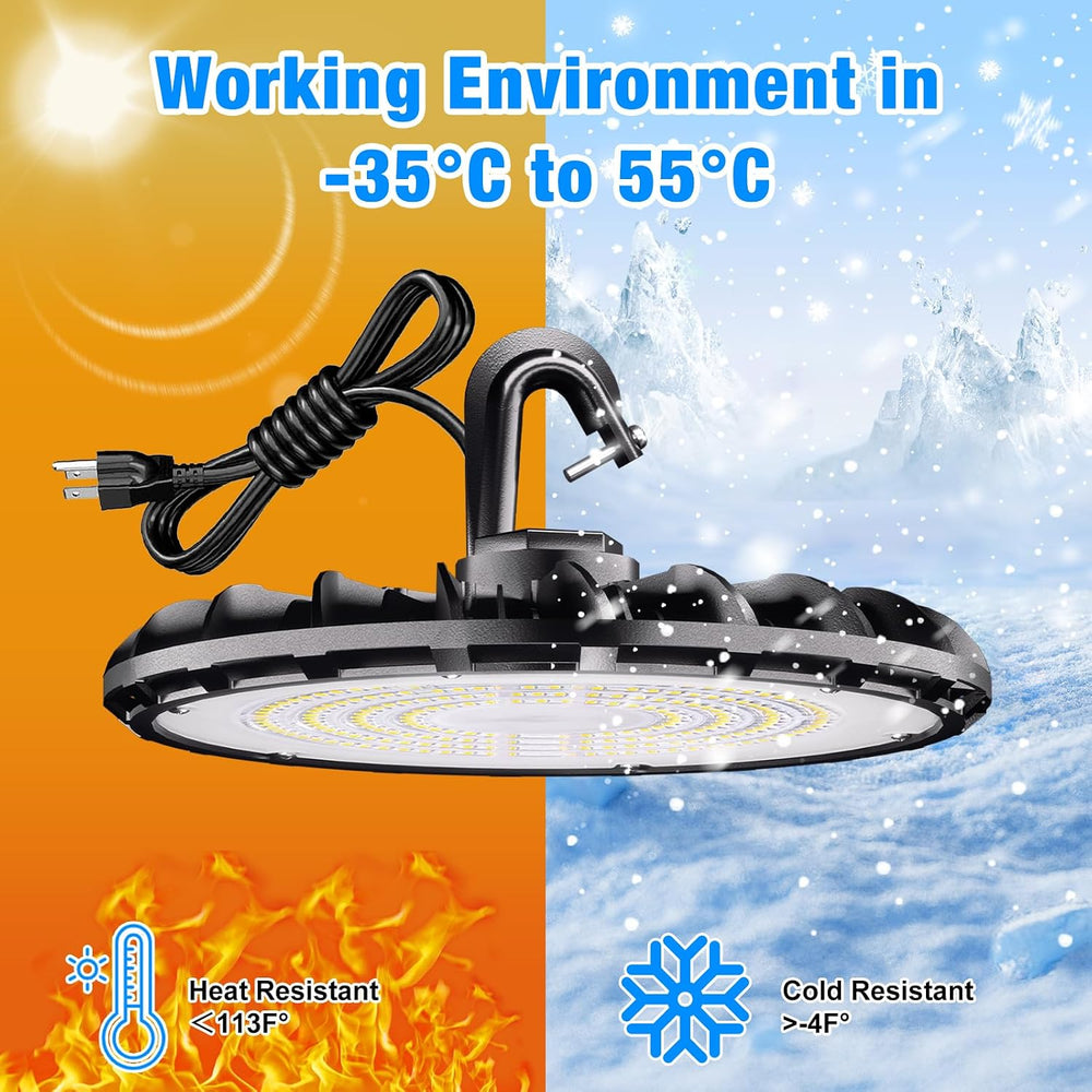 100W UFO LED High Bay Light, Aluminum LED Shop Lights with 13000LM