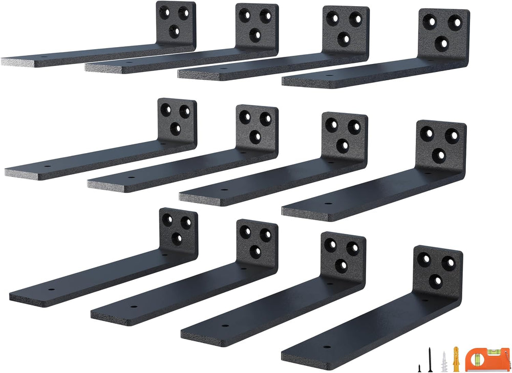 NEODROP 8 Inch Floating Shelf Brackets, Heavy Duty Hidden Bracket for Wall, M...