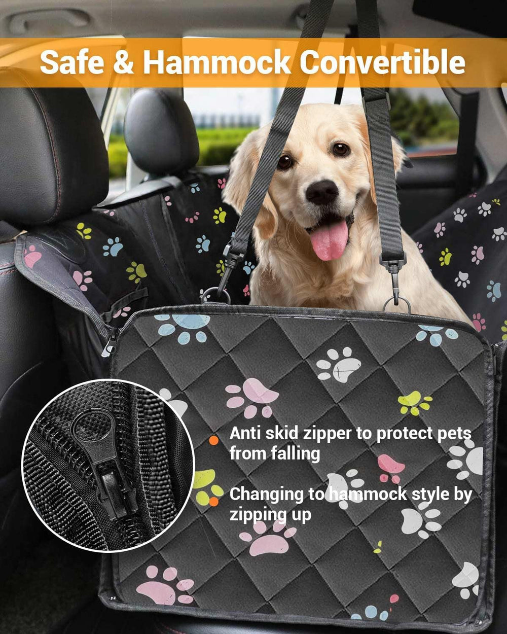 Dog Car Seat Cover, 600D Heavy Dute Car Seat Cover for Dogs Pets, 100% Waterp...