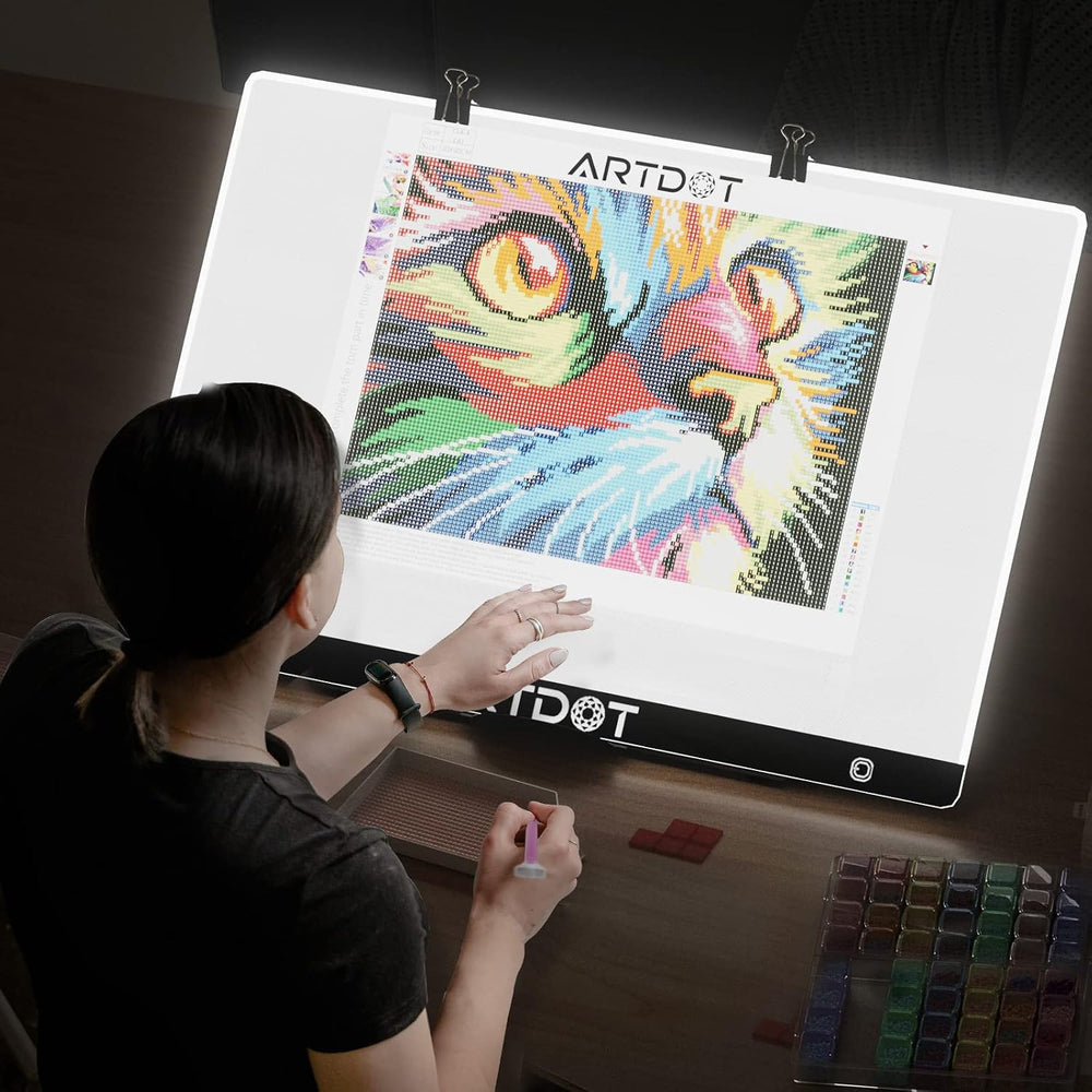 ARTDOT A2 LED Light Pad for Diamond Painting USB Powered Light Board Kit, Adj...