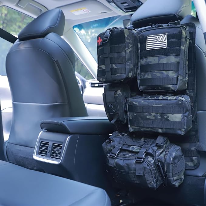 Universal Tactical Seat Back Organizer Vehicle Molle Panel Organizer Storage