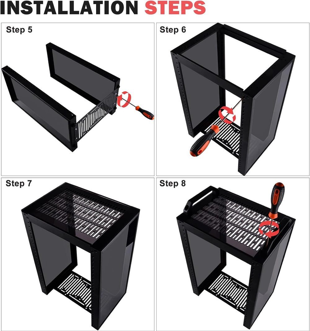 GeeekPi 8U Network Rack, 10 inch Mini Server Rack for Network, Servers, Audio...